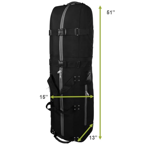 Padded Golf Club Travel Cover with Wheels Q159821