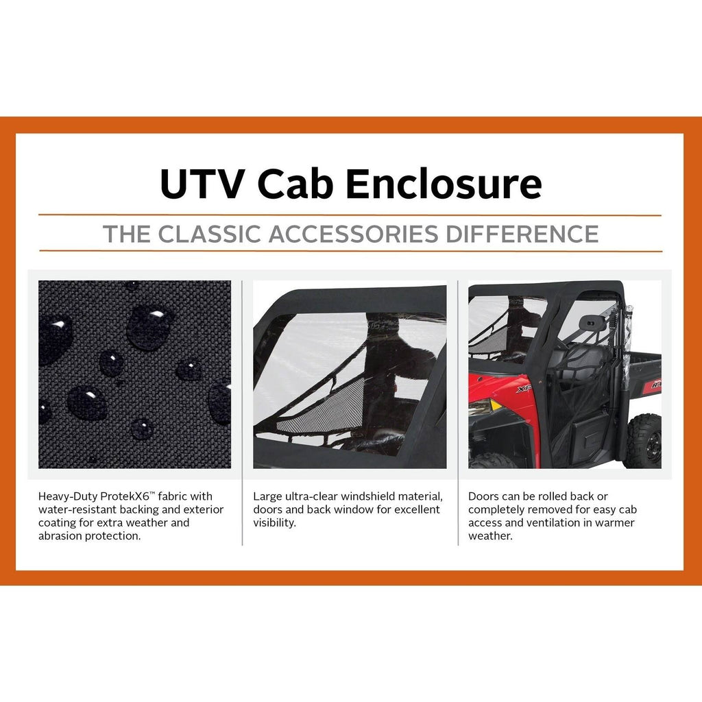 Black UTV Cab Enclosure A156