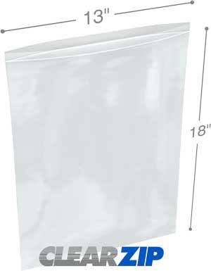 ClearZip Lock Bags 13 x 18 in. 0.006 Gauge Case of 250 R172