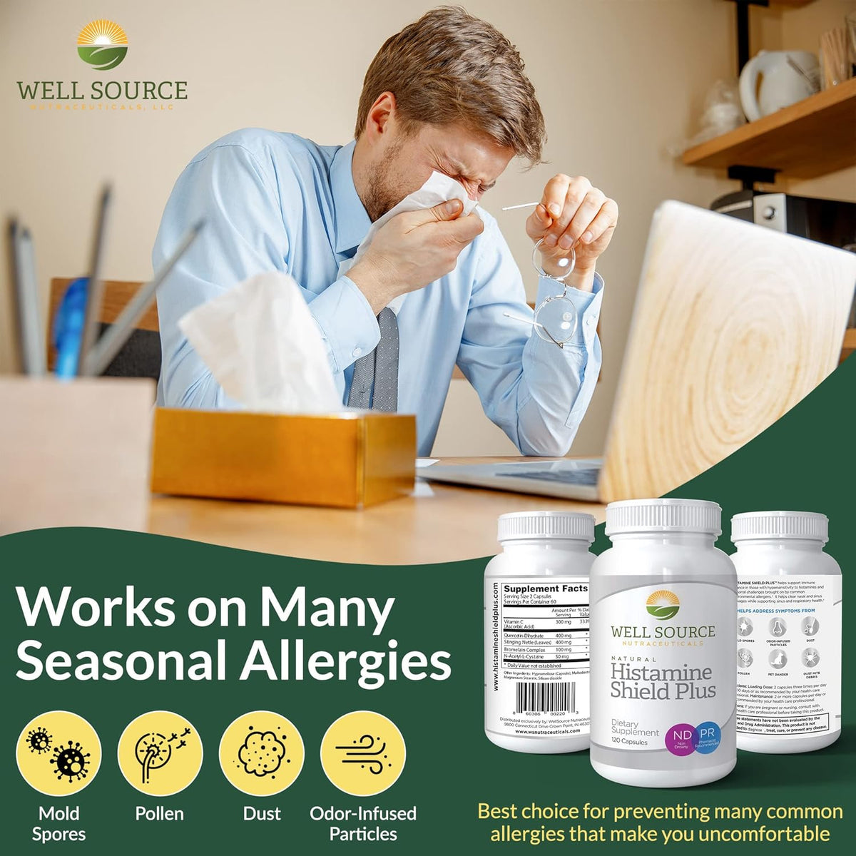 120 Capsules Antihistamine Supplement F467467
