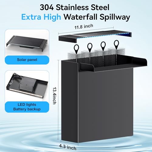 304 Stainless Steel Pond Waterfall Spillway with Pump Kit R599917