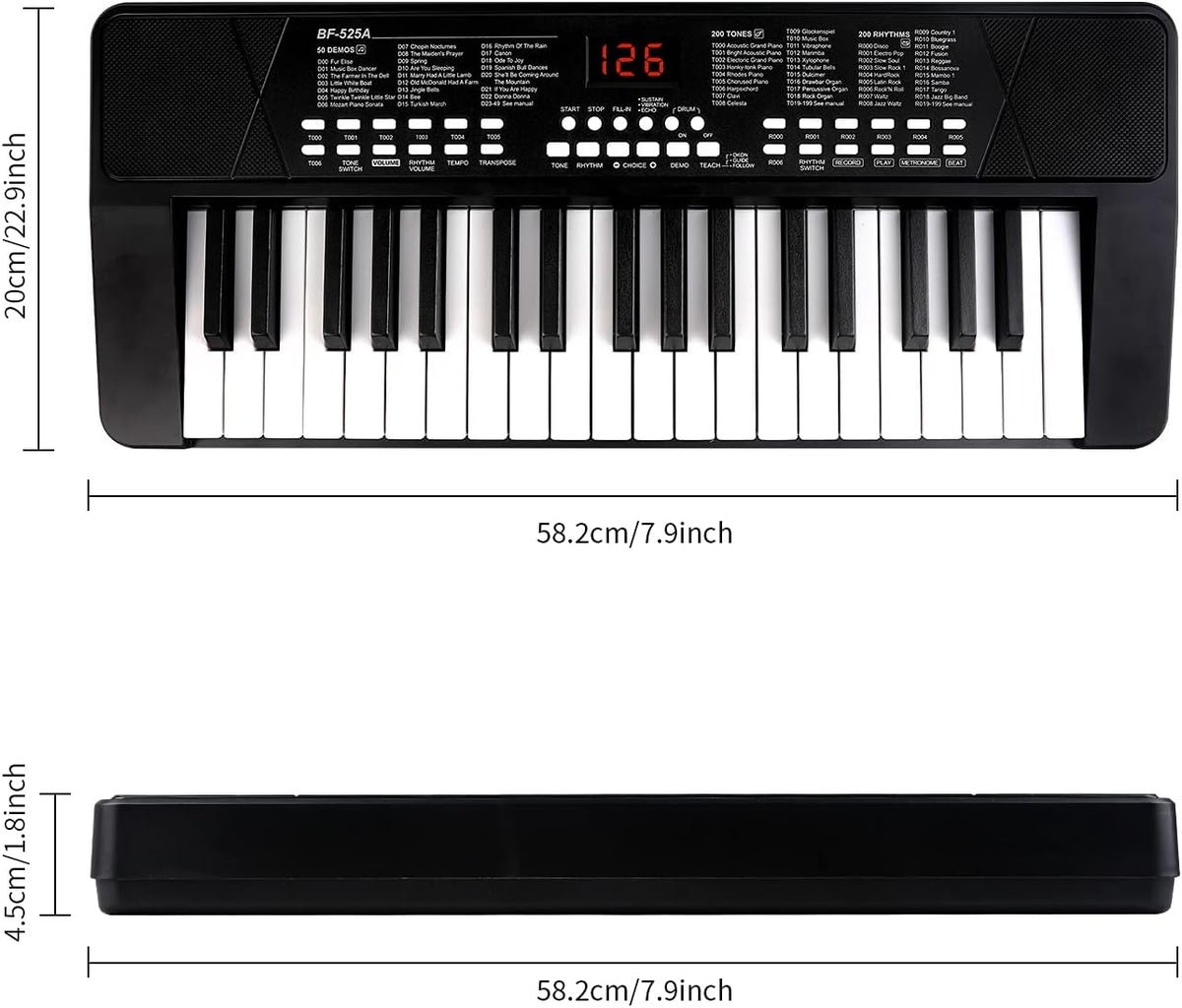 Black Pack of 2 Portable Electronic Piano Keyboard R260