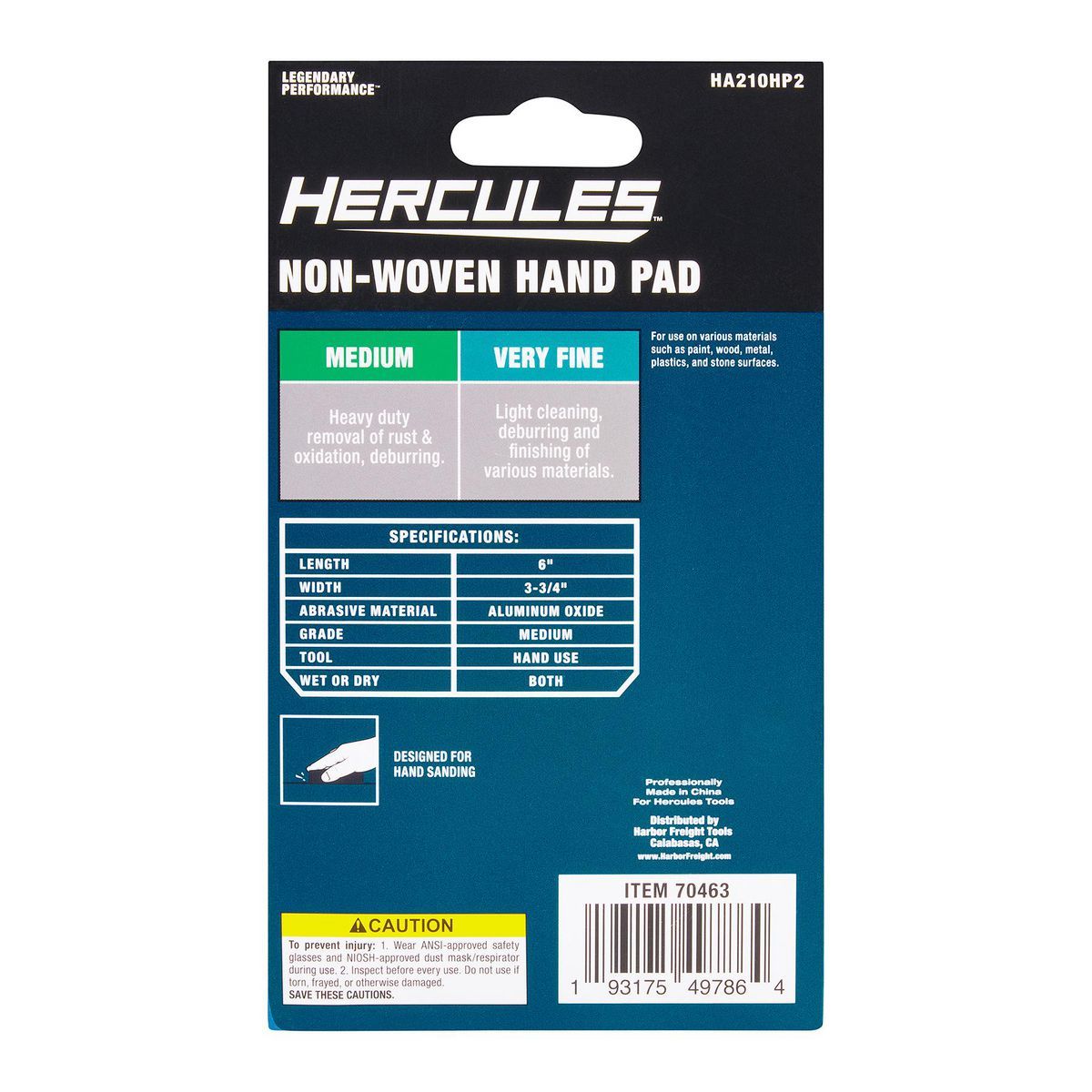 Medium Non-Woven Hand Pad, 2-Pack O141