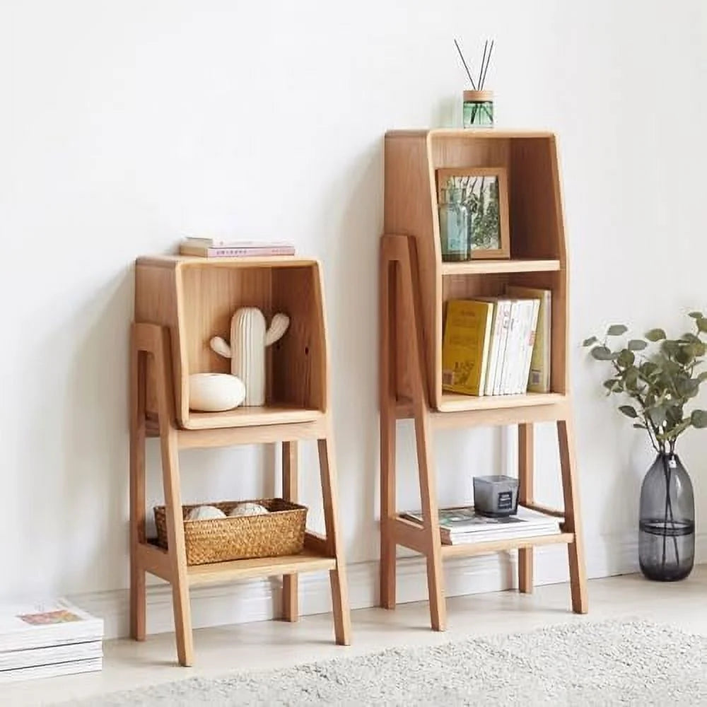 Solid Oak Wood 2 Tier End Table T30293