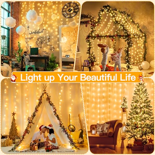Warm White 300 LED Curtain Lights R3495