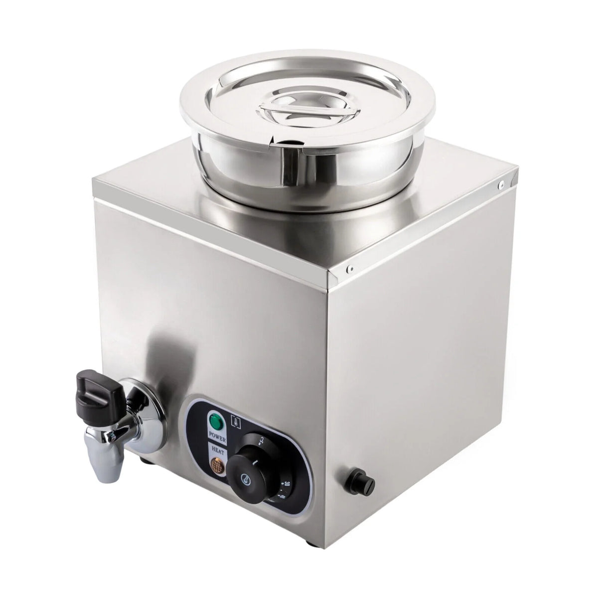 Commercial Soup Warmer Electric Food Warmer, Stainless Steel Countertop Soup Pot with Tap T795