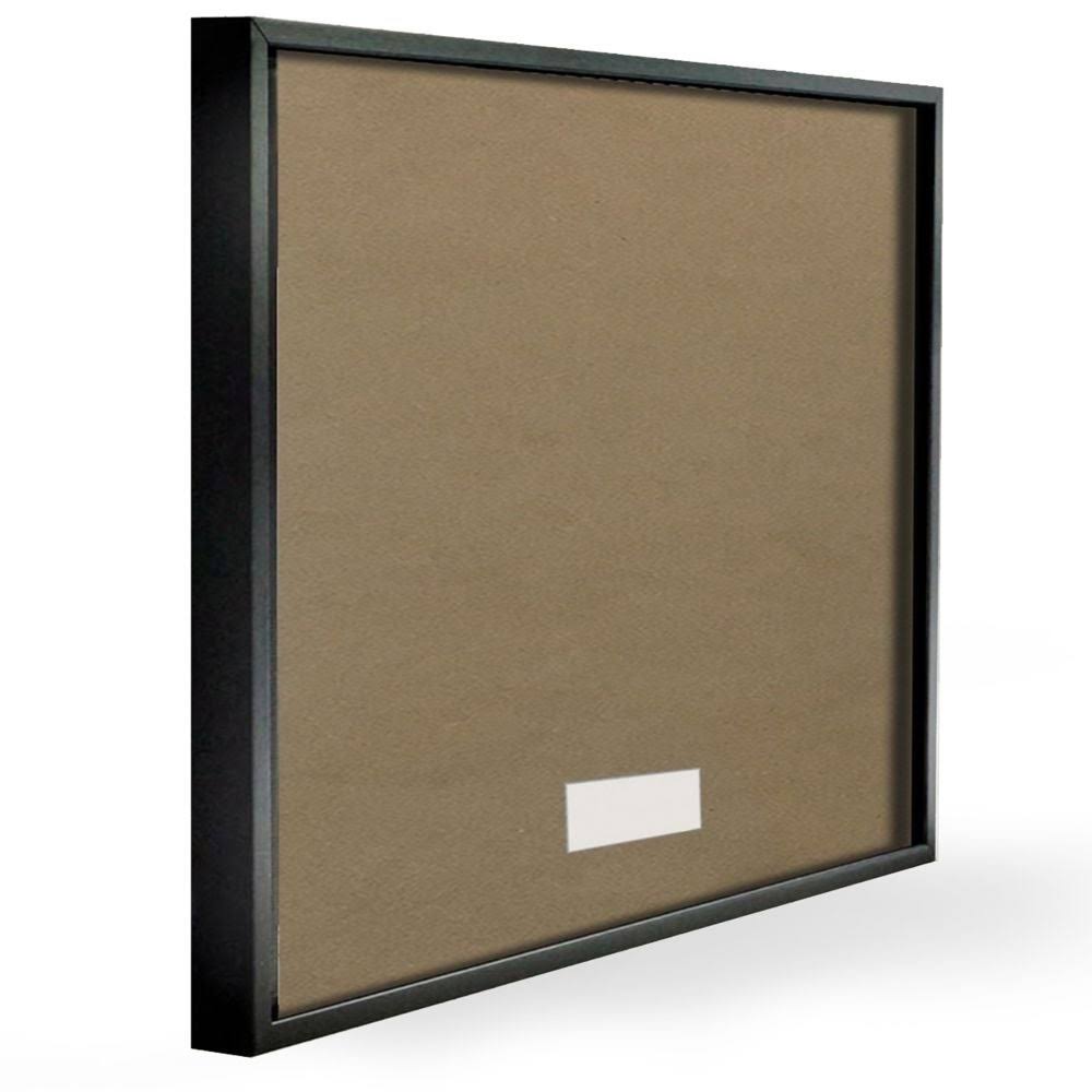 Pink Background Black Framed Wood Wall Art M95320