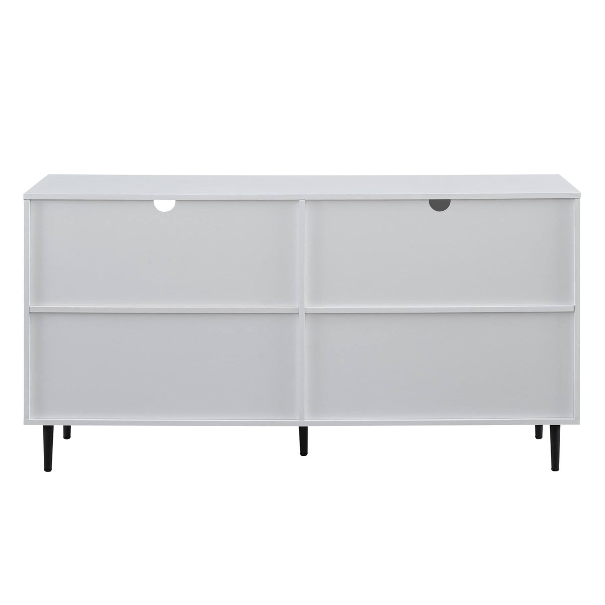 White / Ash Brown TV Console E1857