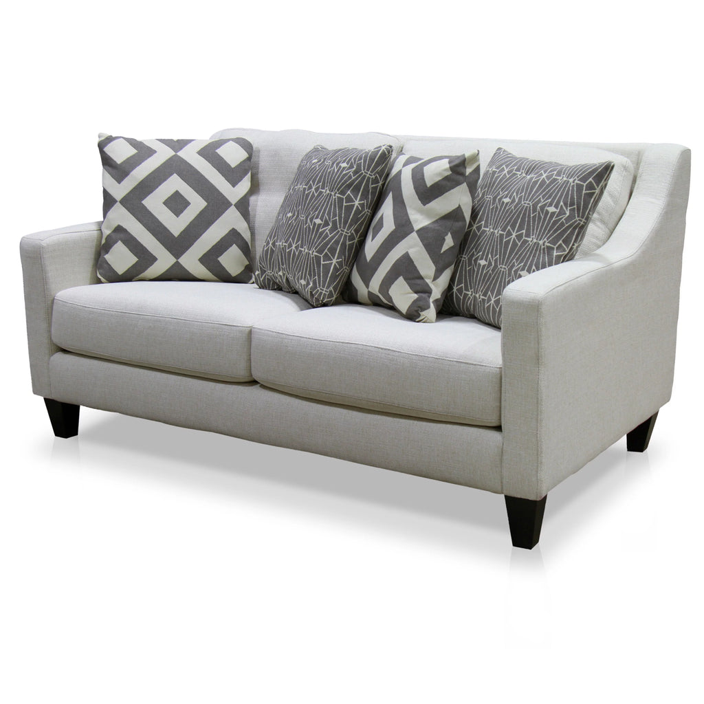 Ivory Fabric Padded Loveseat I790413