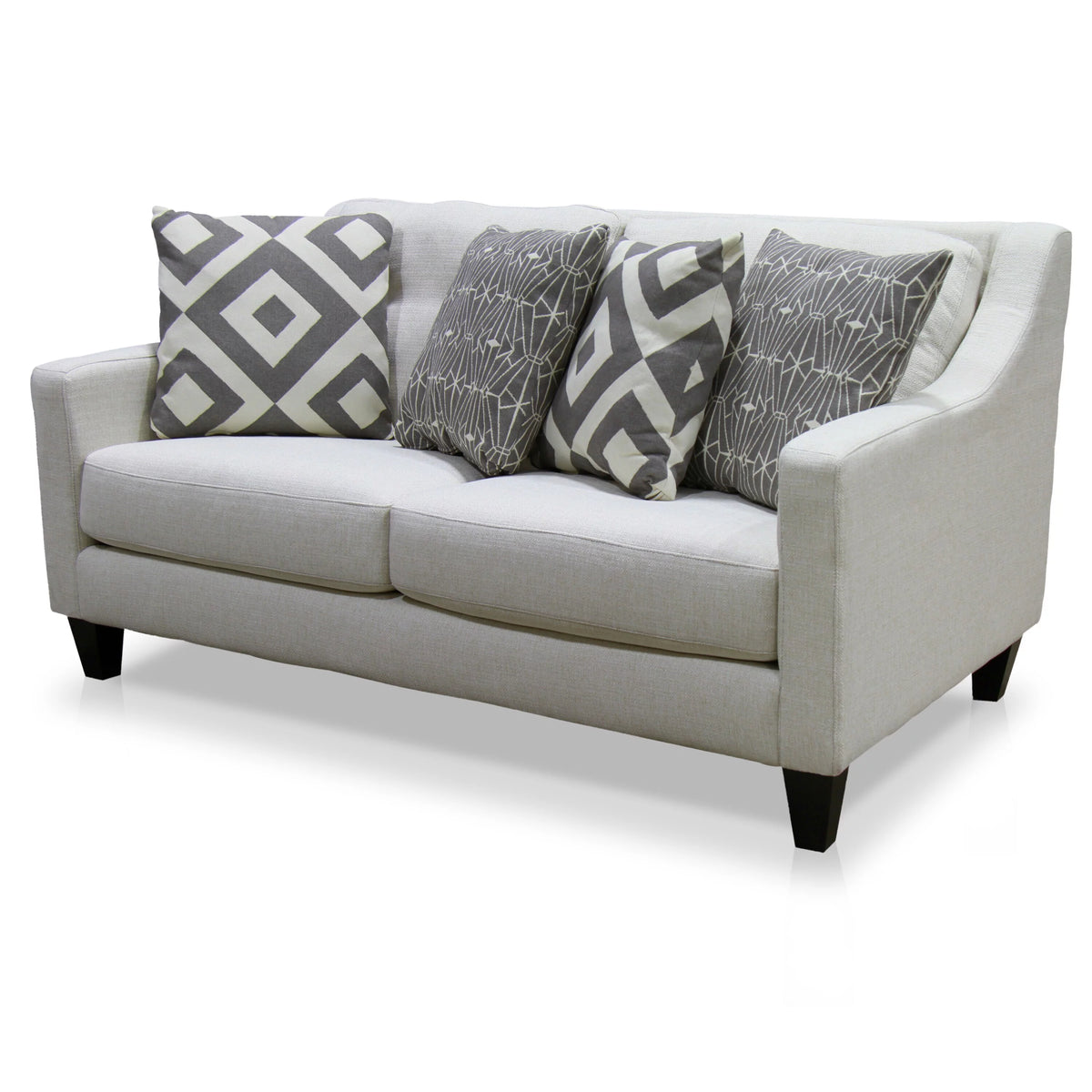 Ivory Fabric Padded Loveseat I790413