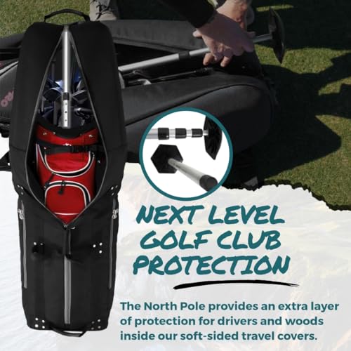 Padded Golf Club Travel Cover with Wheels Q159821