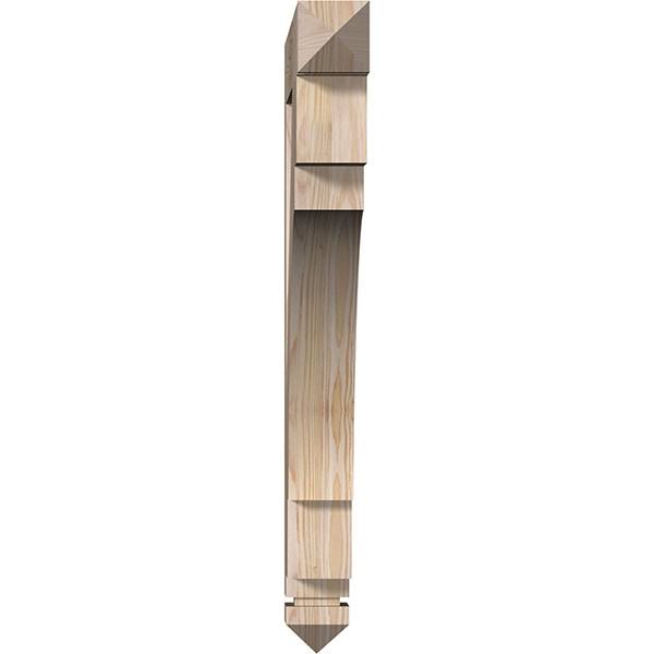 Douglas Fir Arts & Crafts Smooth Bracket W31610