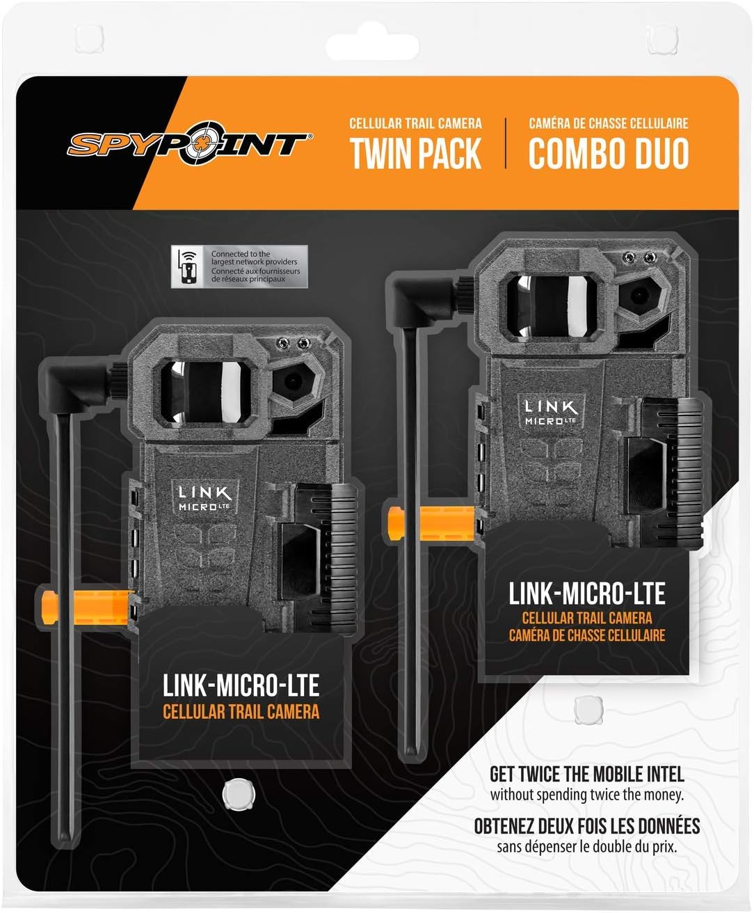 Cellular Trail Camera Twin Pack with SD Cards and Microfiber Cloth Screen Cleaner K359226