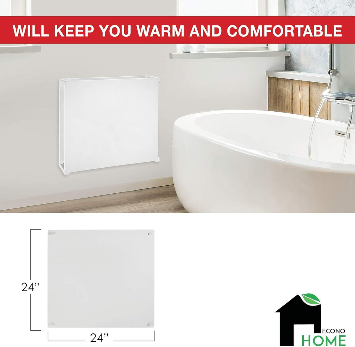 400W Wall Mount Convection Heater with Thermostat F77060