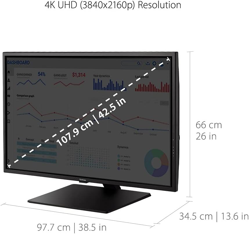 43 Inch Ultra HD 4K Monitor with HDR10 R3822