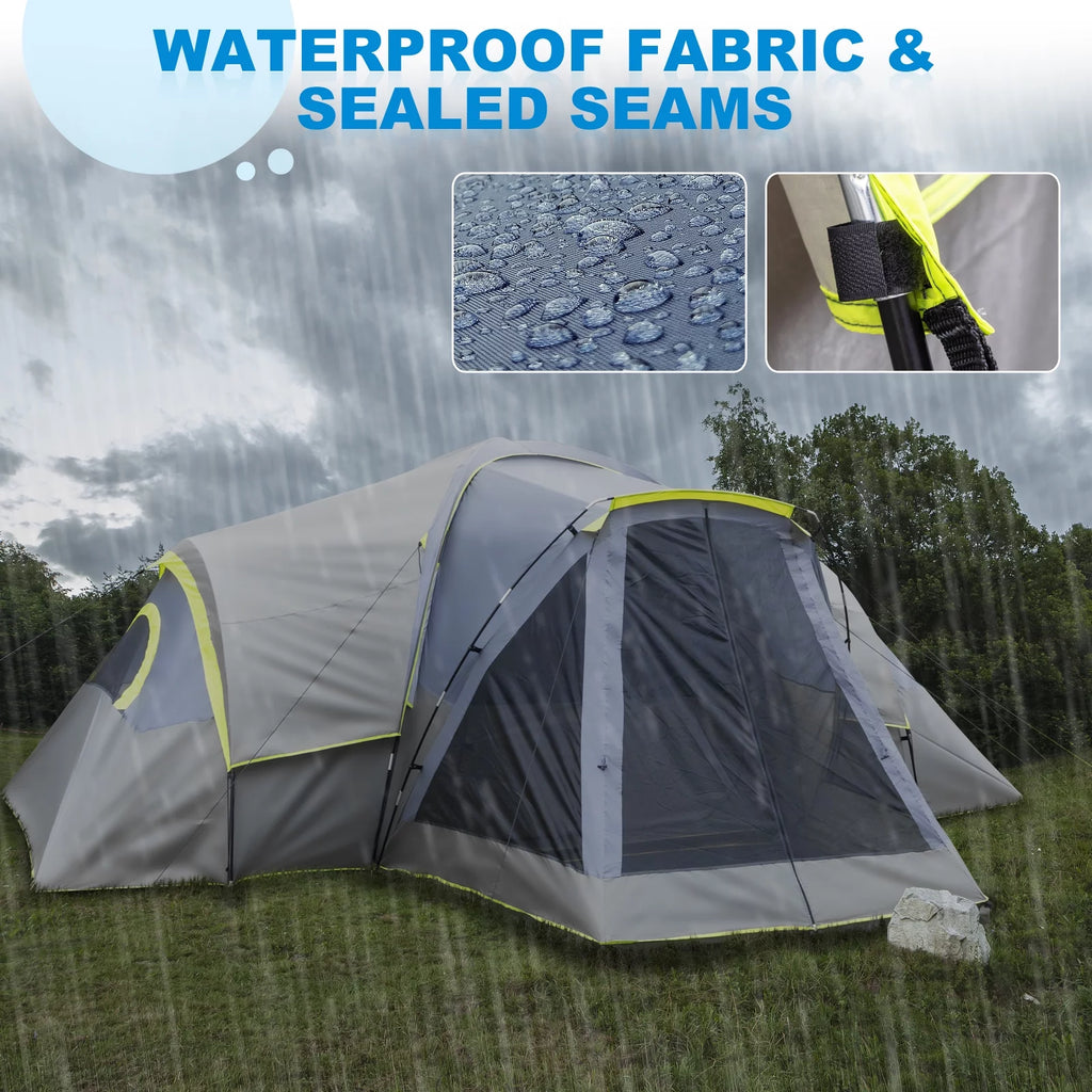 10 Person Waterproof Cabin Tent with Rainfly A166077