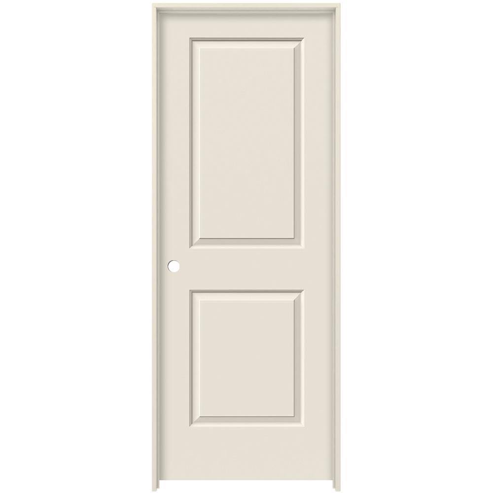 28 in. x 80 in. Primed Right-Hand Solid Core Molded Composite MDF Single Prehung Interior Door P6029