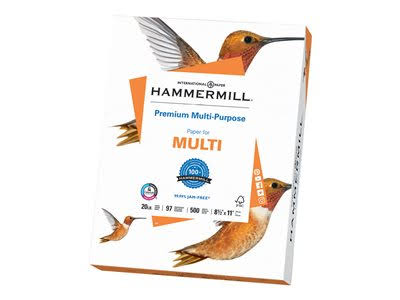 Multipurpose Paper 20-lb. 8-1/2 x 11 White 5000/Carton D29921
