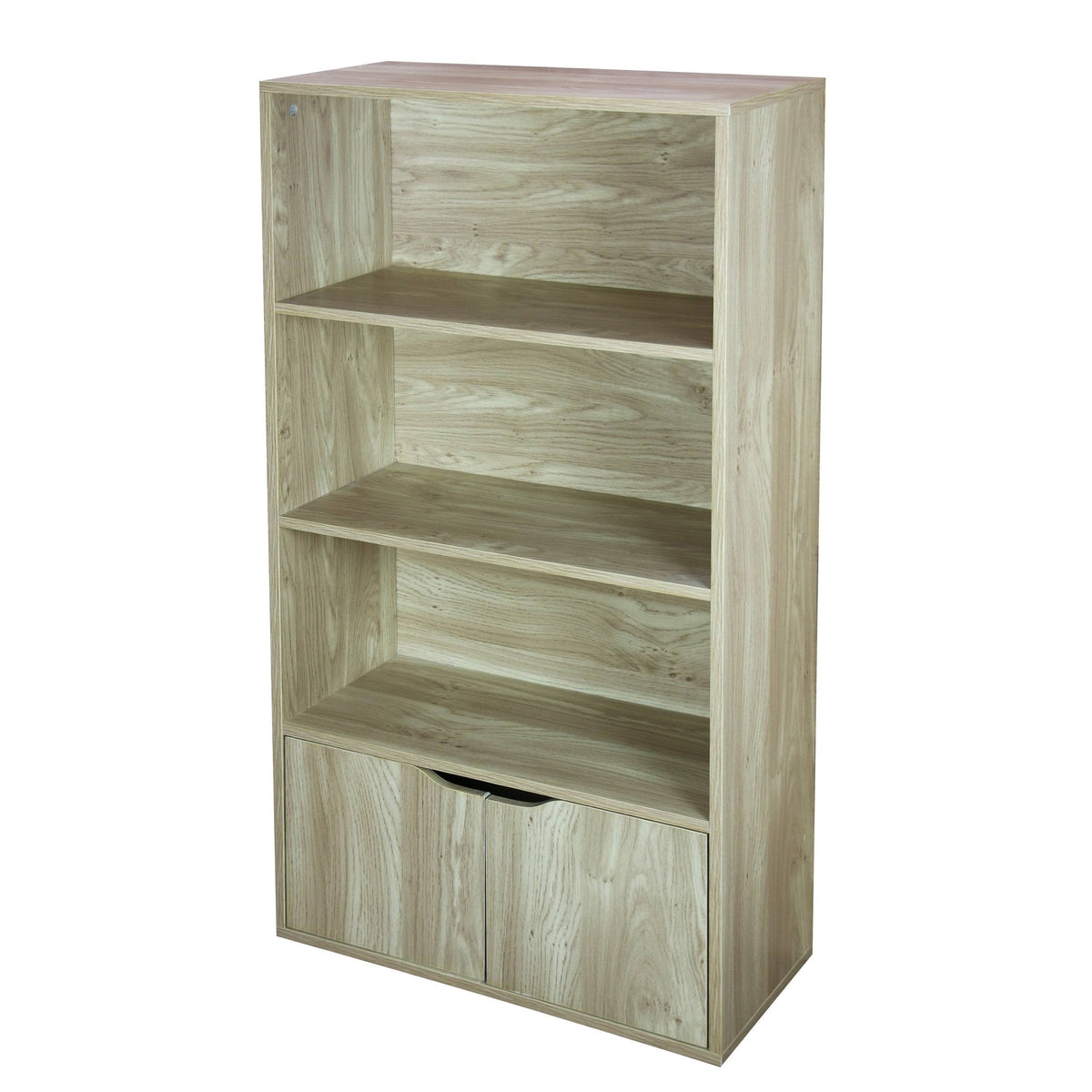 3 Tier Wood Bookcase with Doors F18200