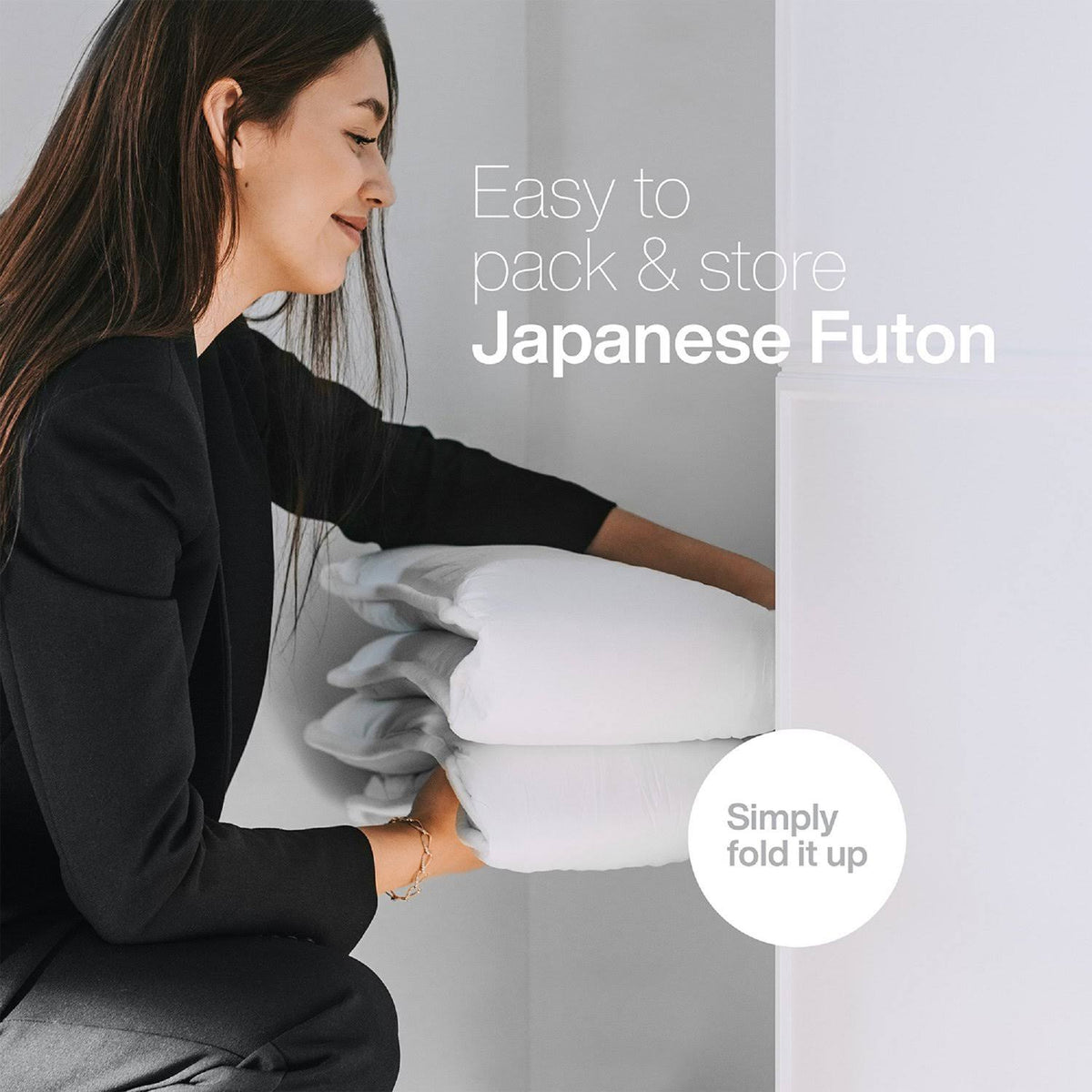 Full Long Foldable Futon Mattress with Sheet X205233