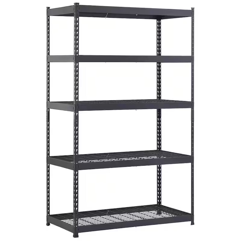 5-Tier Heavy Duty Steel Storage Shelving Unit in Black P458823