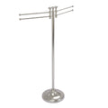 Matte Gray Towel Stand with 4 Pivoting Swing Arms Q18459
