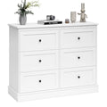 White 6 Drawer Wood Dresser Q197
