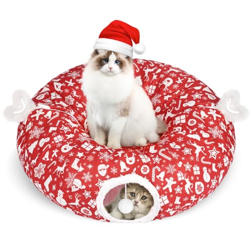 Cat Tunnel Bed Christmas Tree Skirt for Indoor Cats N915769