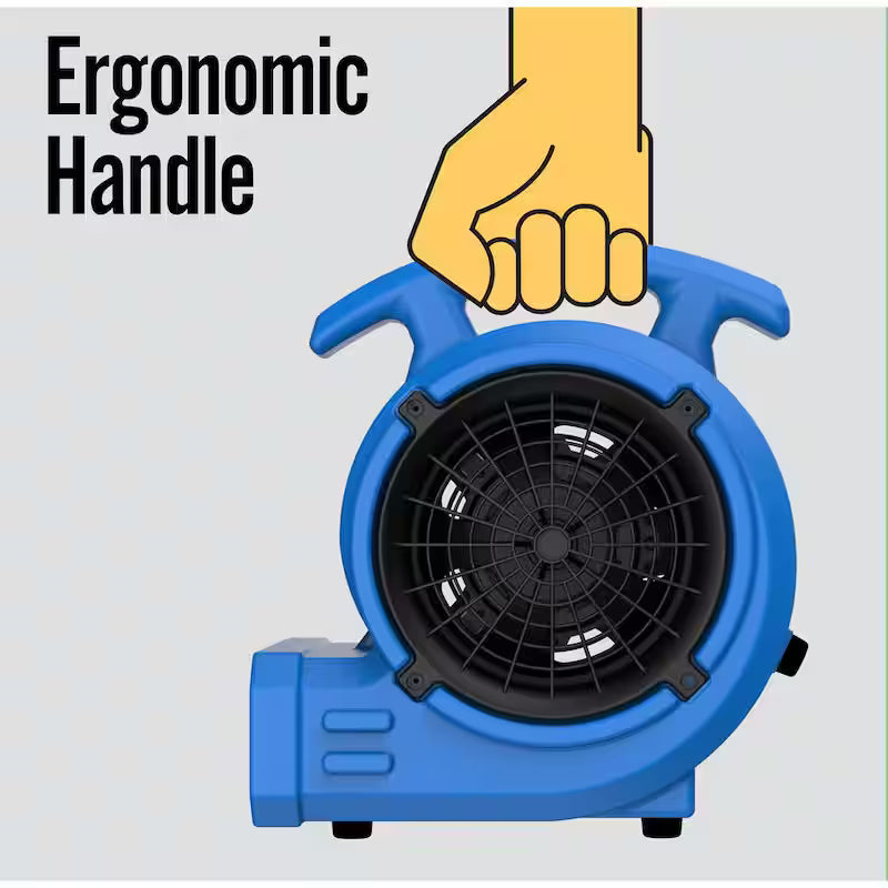 1/8 HP Air Mover Carpet Dryer Floor Blower Fan Blue S481