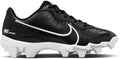 Boy's Rubber Baseball Cleats Black White T20471