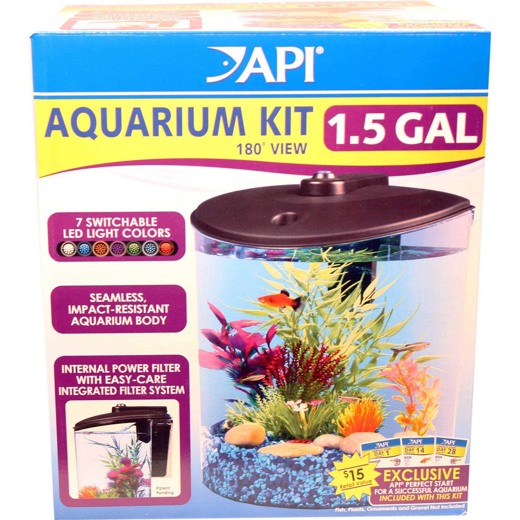 1.5-Gallon Fish Tank with LED Lighting and Power Filter U3691
