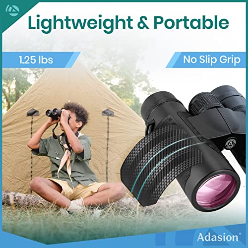 12x42 HD Waterproof Binoculars with Phone Adapter and Tripod O2792