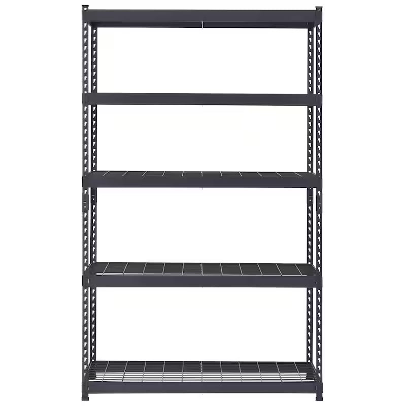 5-Tier Heavy Duty Steel Storage Shelving Unit in Black P458823