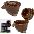 Single Serving Ground Coffee Brew Filter Holder Basket Reusable Coffee Filter Brown E648443