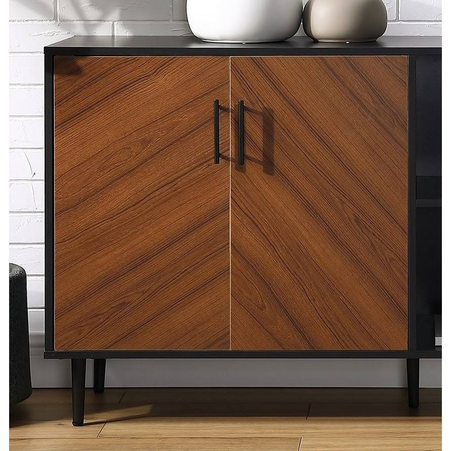 White / Ash Brown TV Console E1857