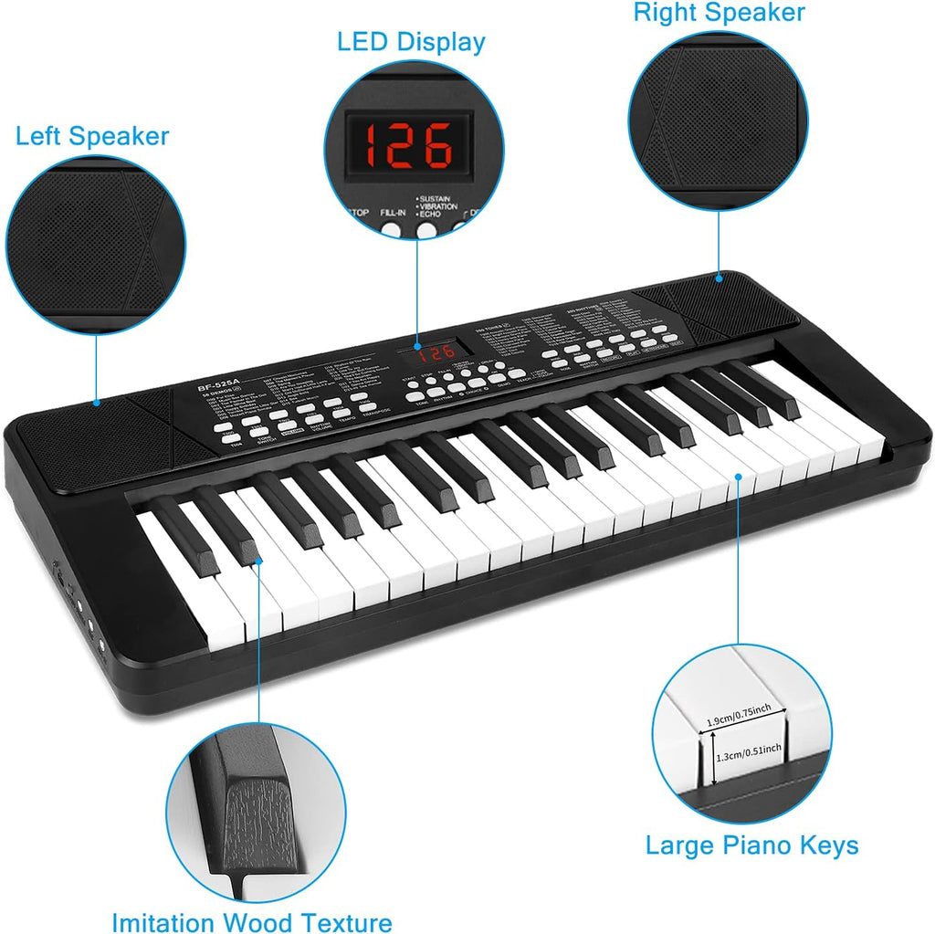 Black Pack of 2 Portable Electronic Piano Keyboard R260
