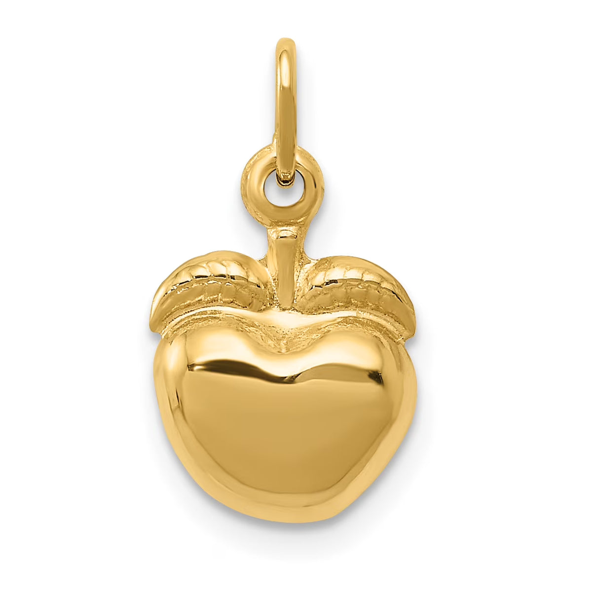 14K Yellow Gold Apple Pendant Charm E39419