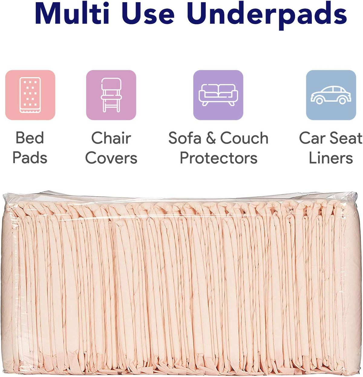 Disposable Chucks Underpads 100 Count, 30 x 36, Peach Color, Pack of 2 P516477