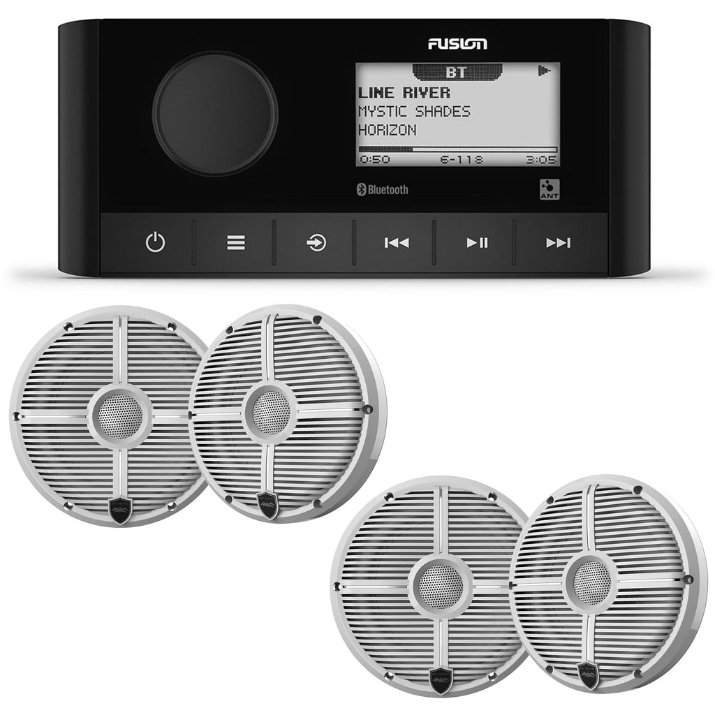Marine Stereo With 2 Pair of 6.5" White Grill Marine Speakers B670446