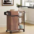 Kitchen Island on Wheels with Open Shelf V513730