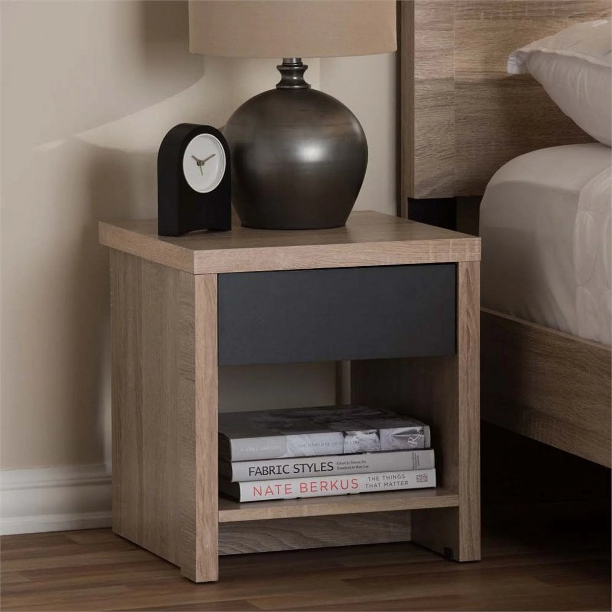 1 Drawer Wood Nightstand U430390
