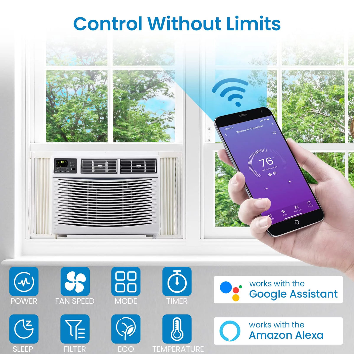 10000 BTU Smart Window Air Conditioner W133