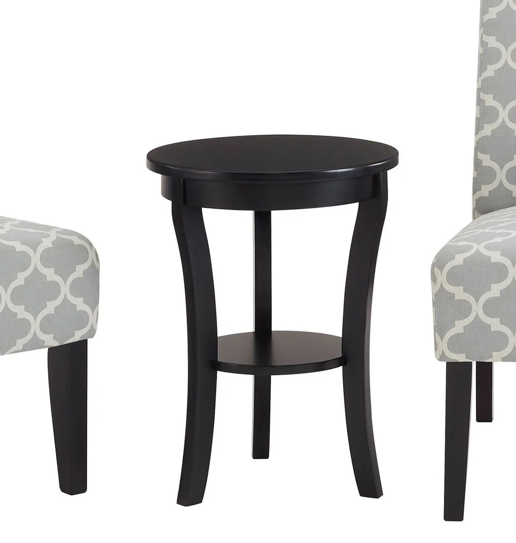 3pc Gray Fabric Upholstered Side Table and 2 Chairs G251