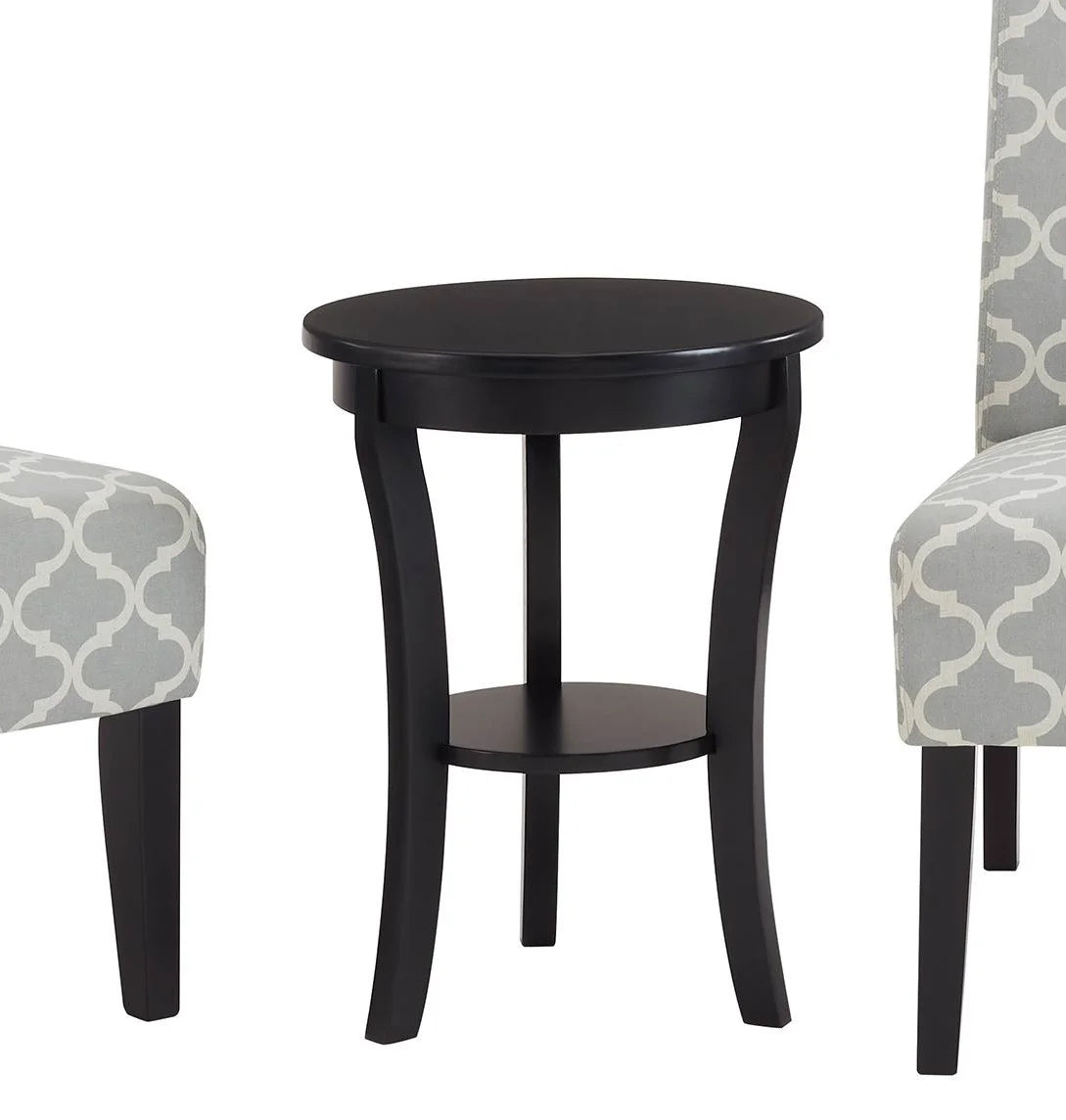 3pc Gray Fabric Upholstered Side Table and 2 Chairs G251