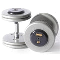 80 lb Gray Plate Rubber End Cap Dumbbells P276