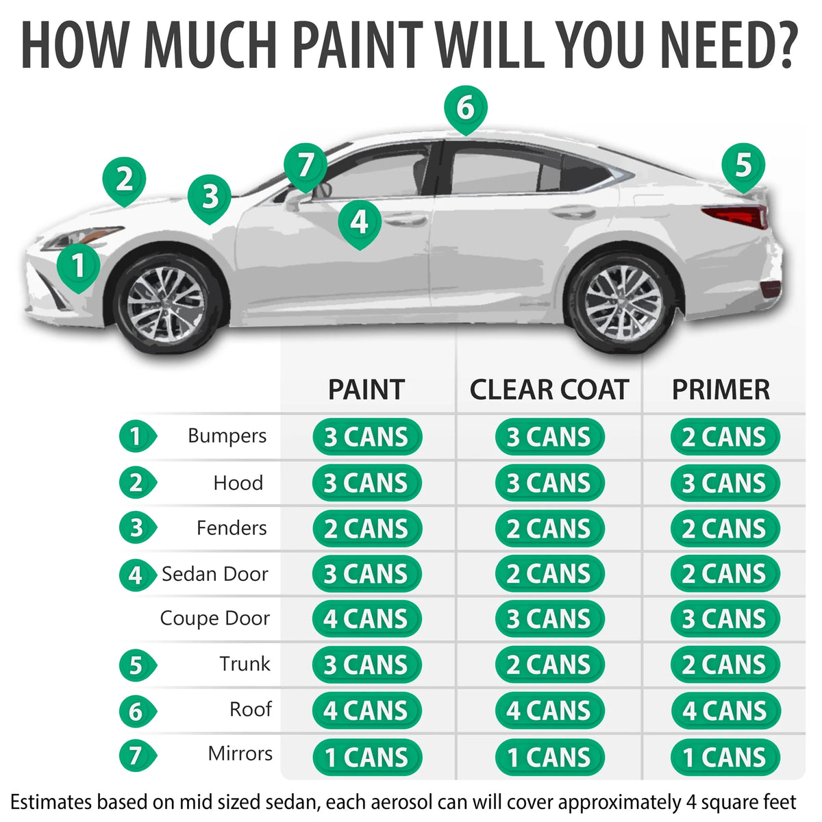 Aerosol Spray Touch Up Paint Clearcoat Primer and Pro Prep Kit D612