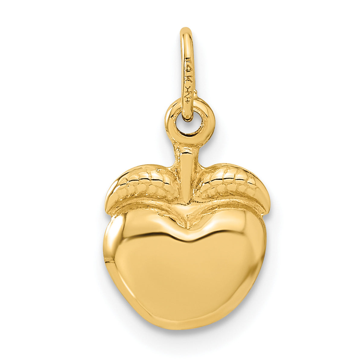 14K Yellow Gold Apple Pendant Charm E39419