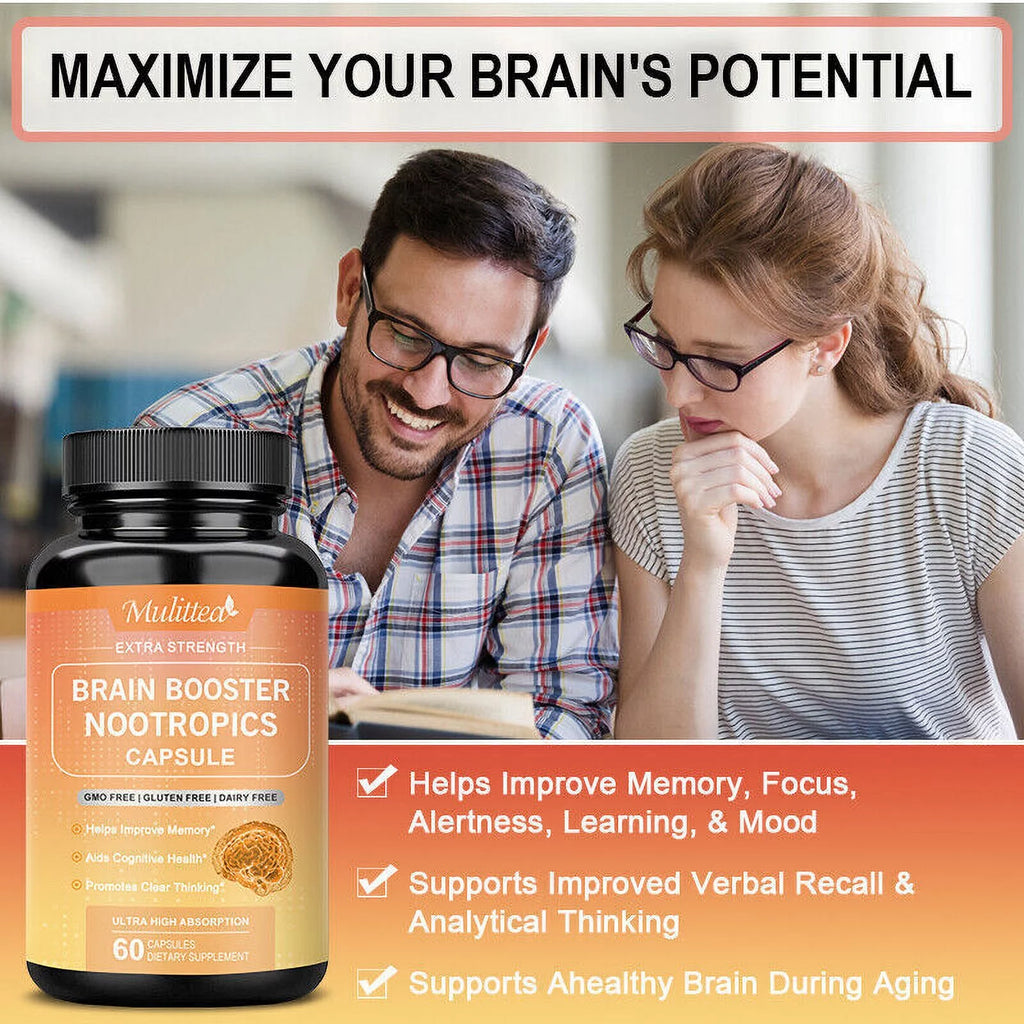 60 Capsules Memory Focus Mental Concentration Pills C570391