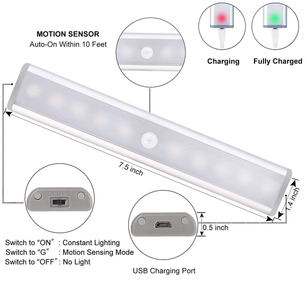 4 Pack Wireless Motion Sensor Cabinet Light X98442