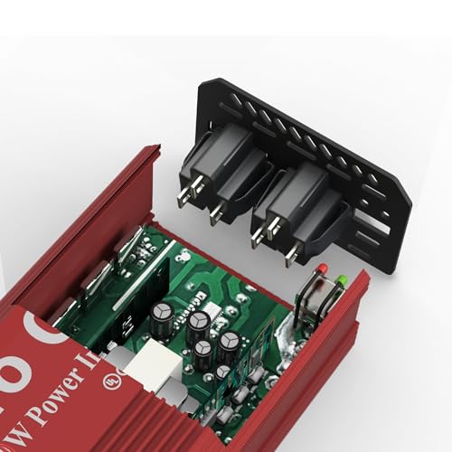 400W Vehicle Power Inverter, 12V DC to 110V AC, Dual AC Outlets, USB-A & USB-C Ports Z426